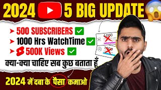 YouTube Monetization New Rules 2024  Full Explained [upl. by Samal]