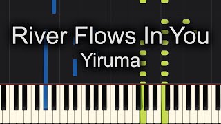 River Flows In You Piano How to play Yiruma River Flows In You [upl. by Nemrak]