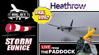 LIVE Storm Eunice at London Heathrow Airport [upl. by Hux]