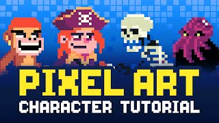 Pixel Art Character Design Tutorial  Step By Step [upl. by Busiek]