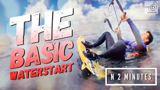 Kiteboarding The Basic Waterstart N 2 Minutes [upl. by Harehs765]