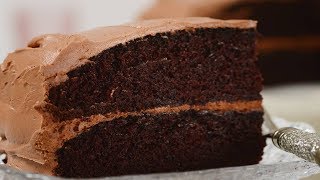 Simple Chocolate Cake Recipe Demonstration  Joyofbakingcom [upl. by Cori]