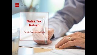 Sales Tax Return Punjab Revenue Authority [upl. by Nahsyar]