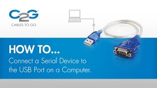 How To Connect a Serial Device using USB [upl. by Cerveny]