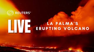 LIVE La Palmas erupting volcano [upl. by Olette666]