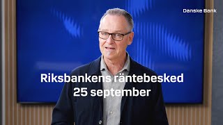 Riksbankens räntebesked 25 september [upl. by Narat514]