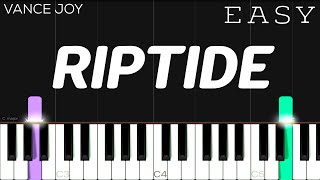 Vance Joy  Riptide  EASY Piano Tutorial [upl. by Aniroc255]