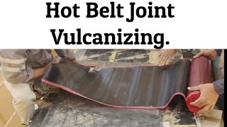 Conveyor Belt Hot Joint  Belt Vulcanizing [upl. by Nairolf]