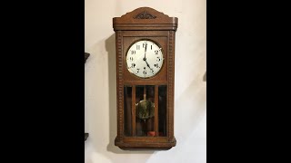 Antique French quotVAP Breveté SGDGquot Westminster chime wall clock by Din973 D13 [upl. by Ahtabat]