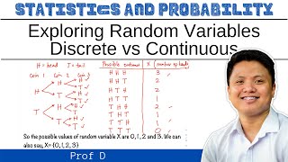 EXPLORING RANDOM VARIABLES  DISCRETE AND CONTINUOUS  PROF D [upl. by Kori]