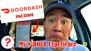 DOOR DASH INCOME How Much I Made in a Day 8 Hours  Door Dasher Pay [upl. by Lyrehc]