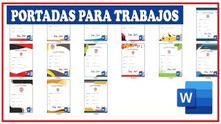 Guía Rápida Descargar las Mejores Portadas para Tus Trabajos en Word [upl. by Nivri]