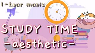 Study timer 1hour  with music aesthetic [upl. by Alburga]