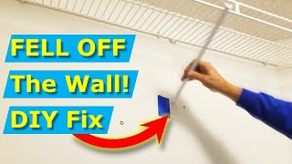 DIY How to Repair Closet Wire Shelves Falling Off Walls [upl. by Kaylil411]