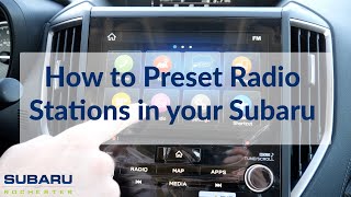 How to Preset Radio Stations in your Subaru [upl. by Dorelle431]