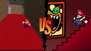 Super mario 64 speedrun terminalmontage animation vs Speedrun REAL comparaciónFlippyTGamer [upl. by Mullen990]