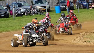 Yamaha Banshee GoPro raw fastest quad on track flat track racing Electric City Motorcycle Club [upl. by Euqinomahs]