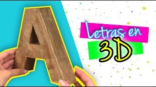 COMO HACER LETRAS EN 3D [upl. by Palma697]