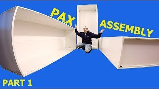 IKEA PAX Wardrobe Assembly PART 1 [upl. by Rockafellow]