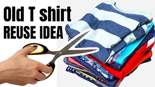 DIY idea From Old Tshirt  Recycle Idea From Old Tshirt  By Hand made Ideas [upl. by Vina336]