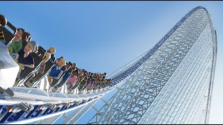 Silver Bullet Roller Coaster 630ft First Drop POV [upl. by Hanover168]