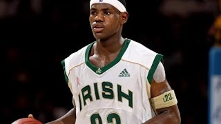 Rare Lebron James High School Footage  Breaks Backboard in Practice [upl. by Anatnahs]