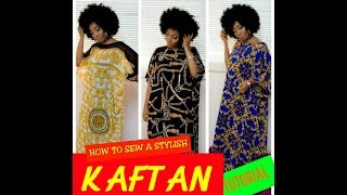 HOW TO CUT AND SEW A FLOWING KAFTAN DIY TUTORIAL [upl. by Connolly]