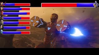 AVENGERS INFINITY WAR  Battle on Titan  With Healthbars  Avengers vs Thanos HD [upl. by Hanser838]