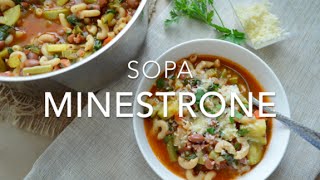 SOPA MINESTRONE o SOPA ITALIANA  Recetas fáciles Pizca de Sabor [upl. by Xenia]