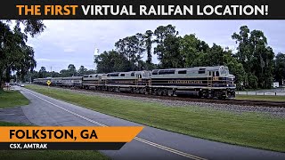 Folkston Georgia USA  Virtual Railfan LIVE [upl. by Eugenle378]