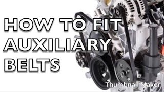 How to fit Nissan 2010 auxiliary belt [upl. by Gibbs]