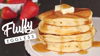 Eggless Fluffy Pancakes  Easy One Bowl  How Tasty Channel [upl. by Leruj]