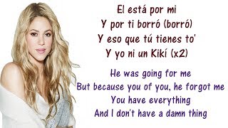 Shakira  Loca Spanish Version ft El Cata Lyrics English and Spanish  Translation amp Meaning [upl. by Frasco]