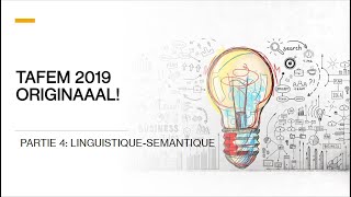 TAFEM 2019 ORIGINAL Soustest 4 Linguistiquesémantique [upl. by Namaj265]