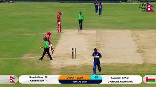 Nepal vs Oman  Live Practice match TU Cricket Ground [upl. by Bovill]