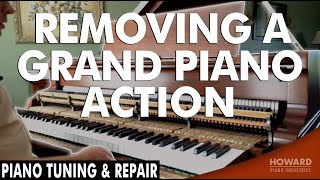 Removing A Grand Piano Action  Piano Tuning amp Repair I HOWARD PIANO INDUSTRIES [upl. by Efron343]