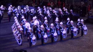 Massed Bands of HM Royal Marines Edinburgh Tattoo 2014 [upl. by Itnahs]