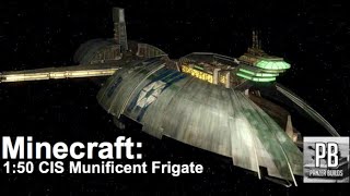 Minecraft Star Wars Tutorial  How to Build a 150th scale Munificent Class Star Frigate  CIS [upl. by Aleacem]