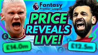 FPL OFFICIAL PRICE REVEALS LIVE 🔴  Fantasy Premier League 202324 [upl. by Santos]