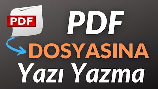 2021  PDF Dosyasına Yazı Yazma  Not Alma [upl. by Anaerol]