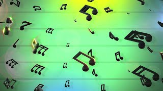 Music Notes Background loop  Green Screen Motion Graphics Animated Background Copyright Free [upl. by Slavin716]