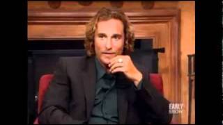 Matthew McConaughey reacts to Matt Damons Shirtless Interview [upl. by Ainekahs]