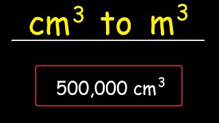 How To Convert Cubic Centimeters to Cubic Meters  cm3 to m3  Volume [upl. by Reizarf]