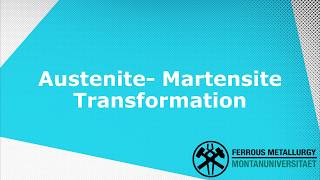 InSitu AusteniteMartensite Phase Transformation [upl. by Artied]