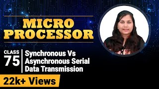 Synchronous Vs Asynchronous Serial Data Transmission  Communication Interface  Microprocessors [upl. by Aerdnod]