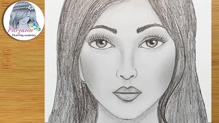 How to draw face for Beginners EASY WAY TO DRAW A GIRL FACE [upl. by Soisinoid]