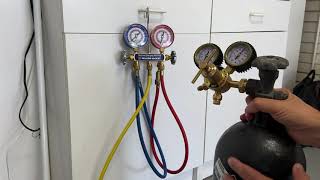 HVAC Nitrogen Regulator Operation [upl. by Goldwin929]