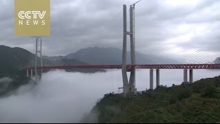 Timelapse World’s highest bridge to open in China [upl. by Mitzl364]