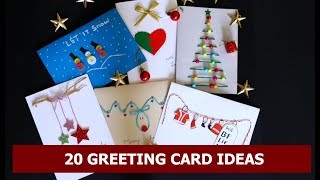 20 DIY Handmade Christmas Card Ideas  Easy Christmas Greeting Card Making Ideas By Aloha Crafts [upl. by Leirrad270]