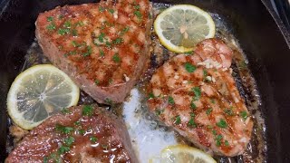 GARLIC BUTTER TUNA STEAK  TUNA STEAK RECIPE  TUNA RECIPE  FRUGALLYT [upl. by Aridni]